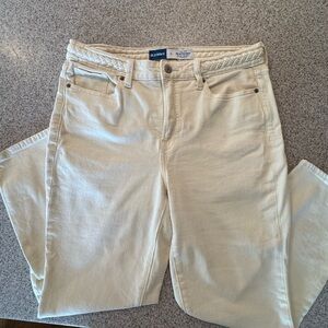Old Navy Women's Beige Straight Leg Jeans
